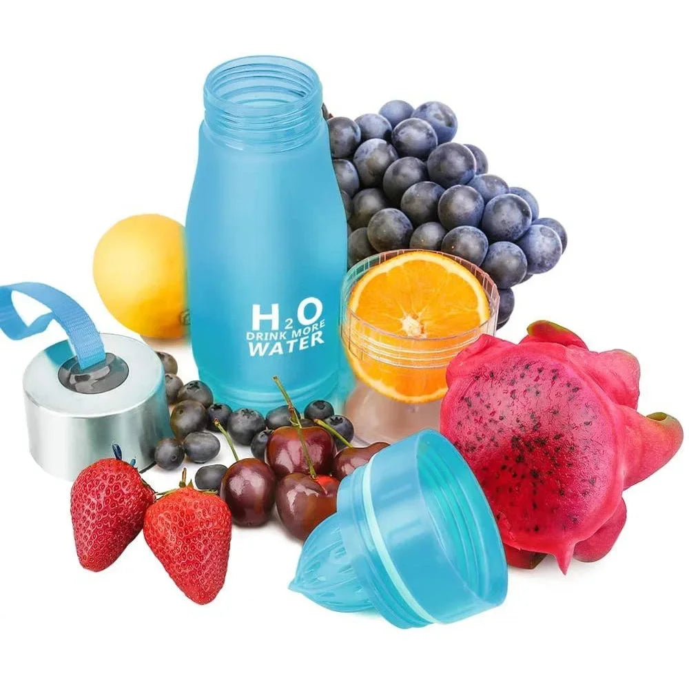 Wellness / Sports Water Bottle with Fruit Infuser, Leak Proof Travel, Eco and bicycle friendly