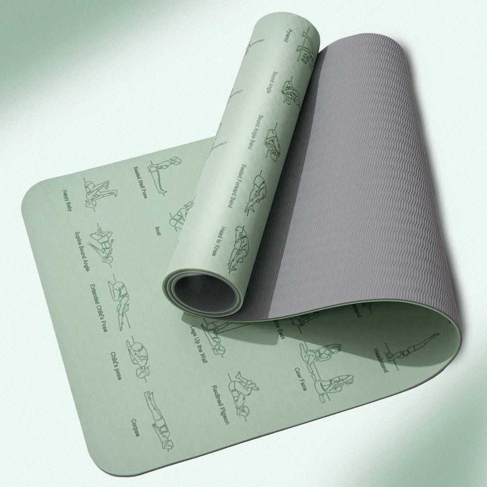 Yoga & Fitness Mat, with strap included. Eco-friendly Non-Slip Sports Fitness Mat For Exercise Yoga And Pilates Gymnastics Mat Fitness Equipment