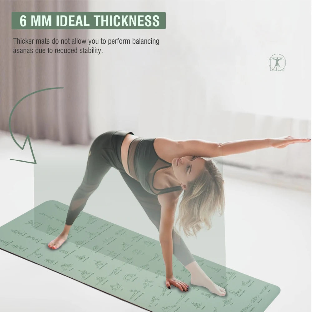 Yoga & Fitness Mat, with strap included. Eco-friendly Non-Slip Sports Fitness Mat For Exercise Yoga And Pilates Gymnastics Mat Fitness Equipment