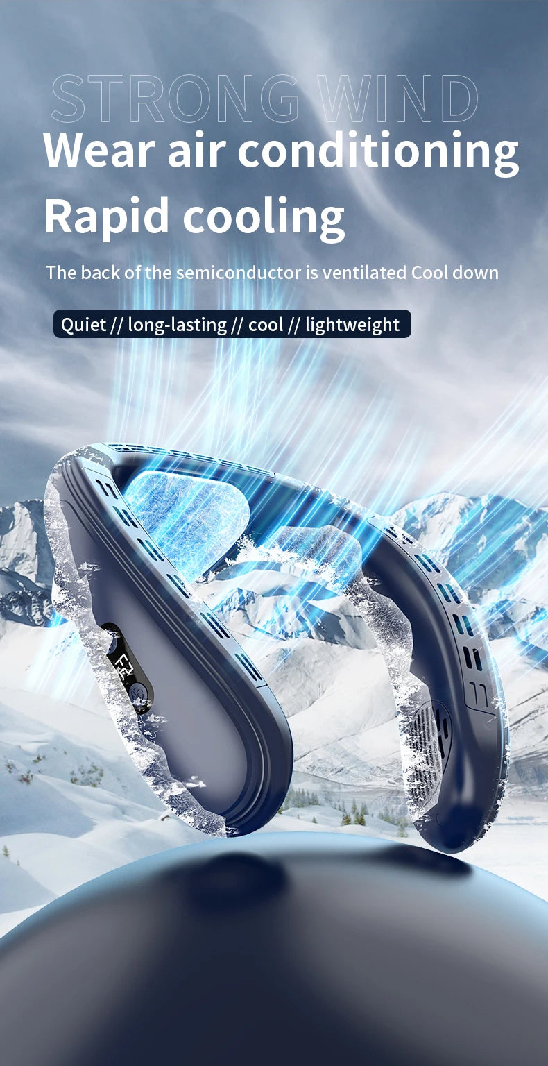Latest Model Portable Wearable Neck Air Conditioner and Fan