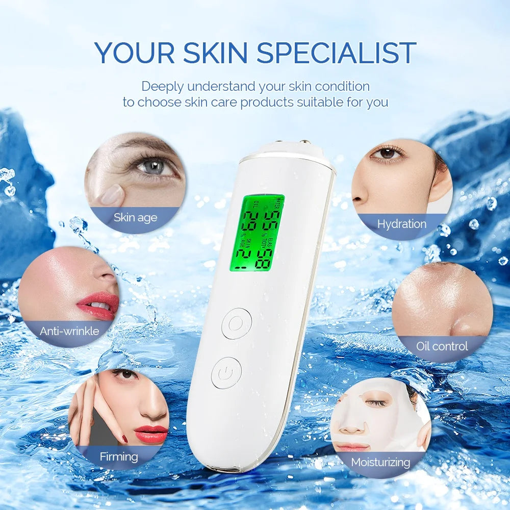 Skin Analyser, helps detect and test the moisture, elasticity and oil content of your skin