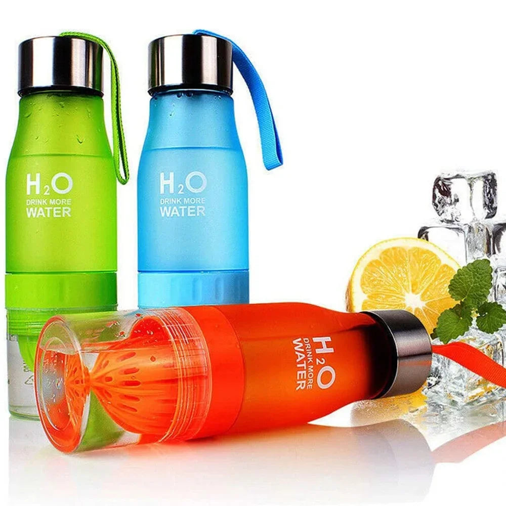 Wellness / Sports Water Bottle with Fruit Infuser, Leak Proof Travel, Eco and bicycle friendly