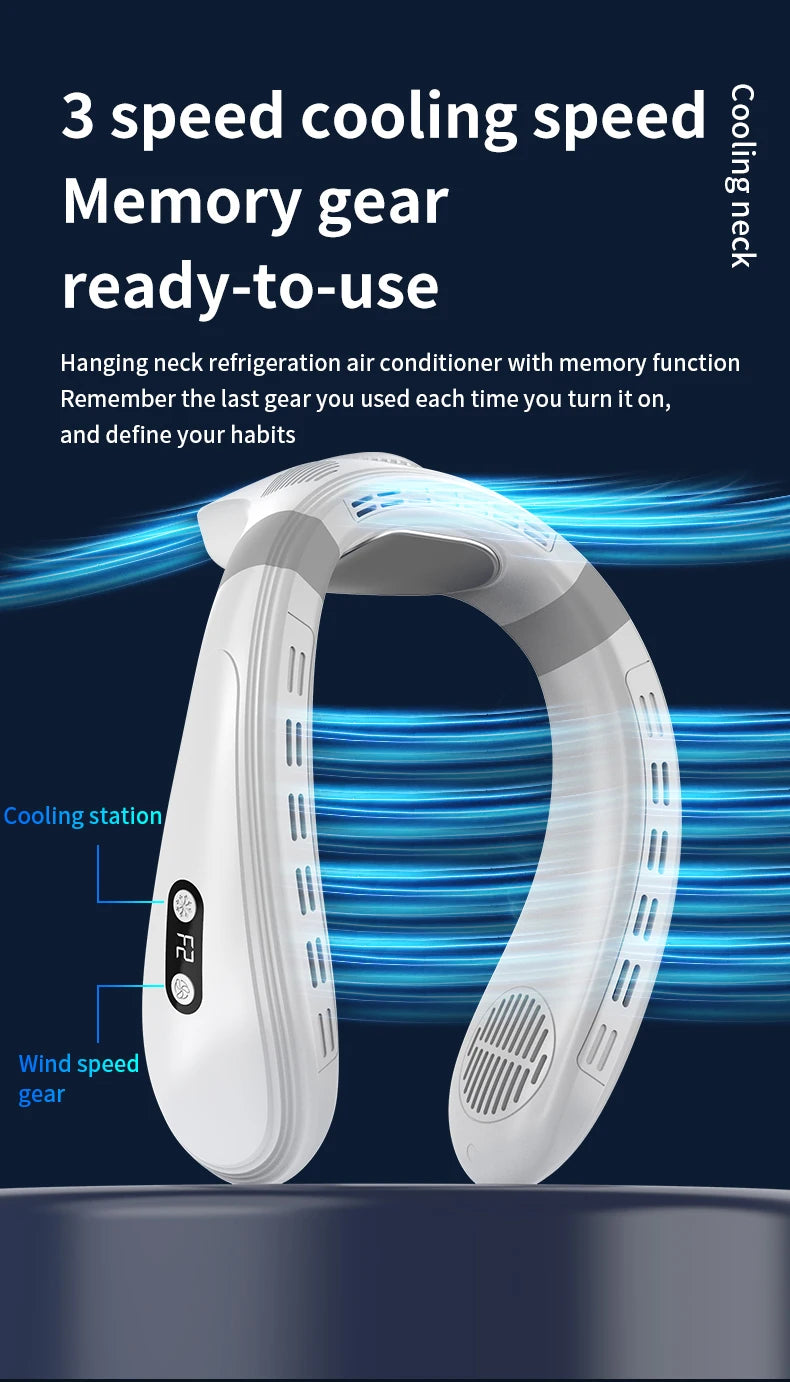 Latest Model Portable Wearable Neck Air Conditioner and Fan