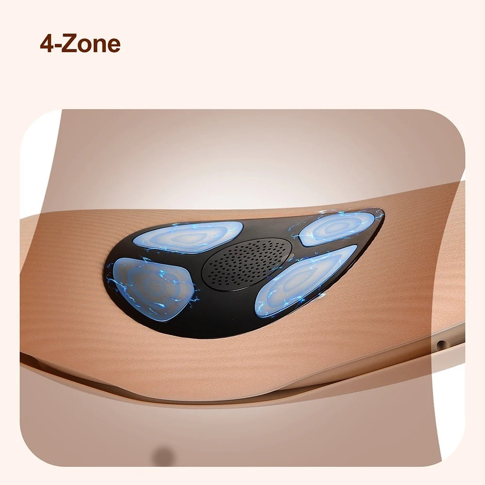 Electric Lumbar Traction Massager: Vibration Waist Massager with Airbag Support for Spine and Back Relief