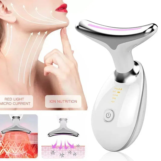Face and Neck Sculpting LED Photon devise for colour light, heating, cleaning and micro current stimulation therapy
