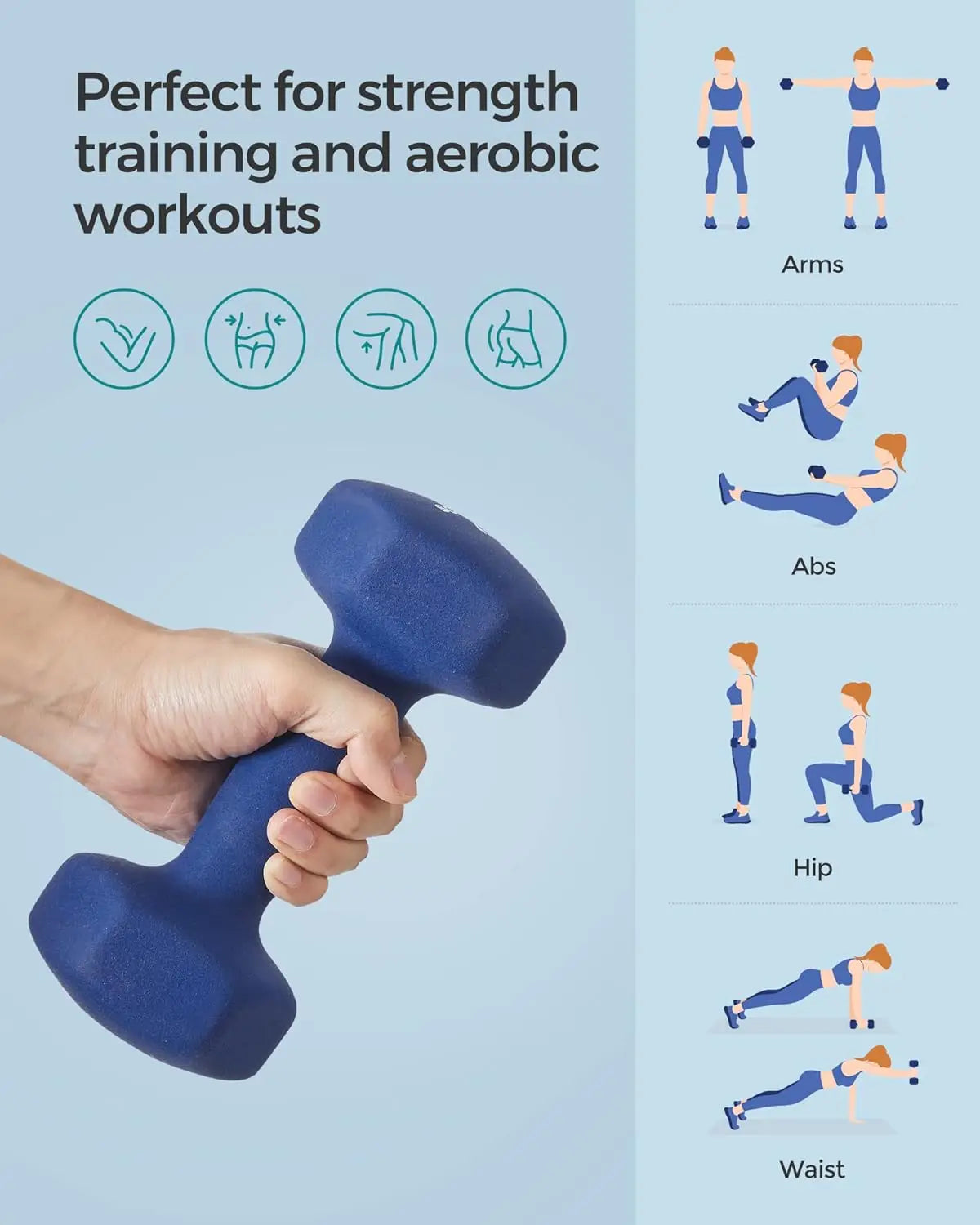 Dumbbells Set: 4 kgx2 weights