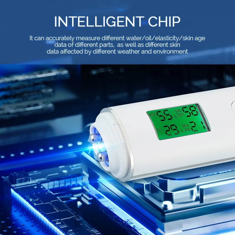 Skin Analyser, helps detect and test the moisture, elasticity and oil content of your skin