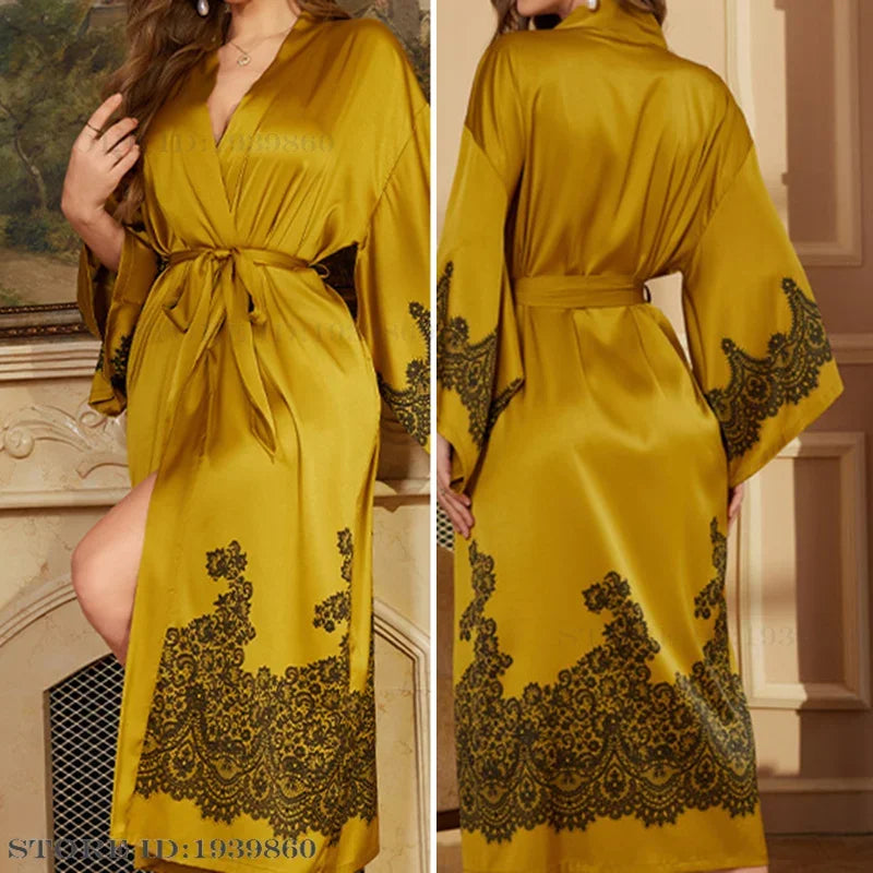 Silk-Satin Elegant Dressing gown - nightwear