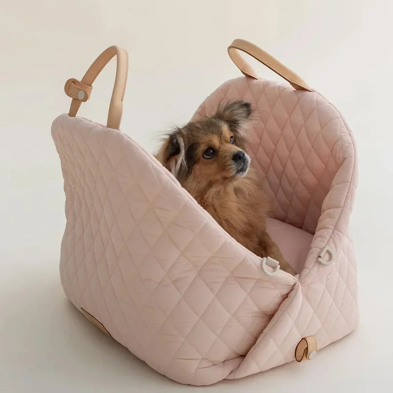 Luxury Dog Carrier and Car Seat for Pet Travel for small to medium sized dogs