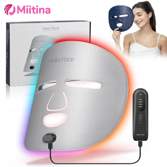 Hello Face Wireless Near-Infrared Light and Red Light Therapy Face Mask For Powerful Anti-ageing Professional Ultra-light Mask