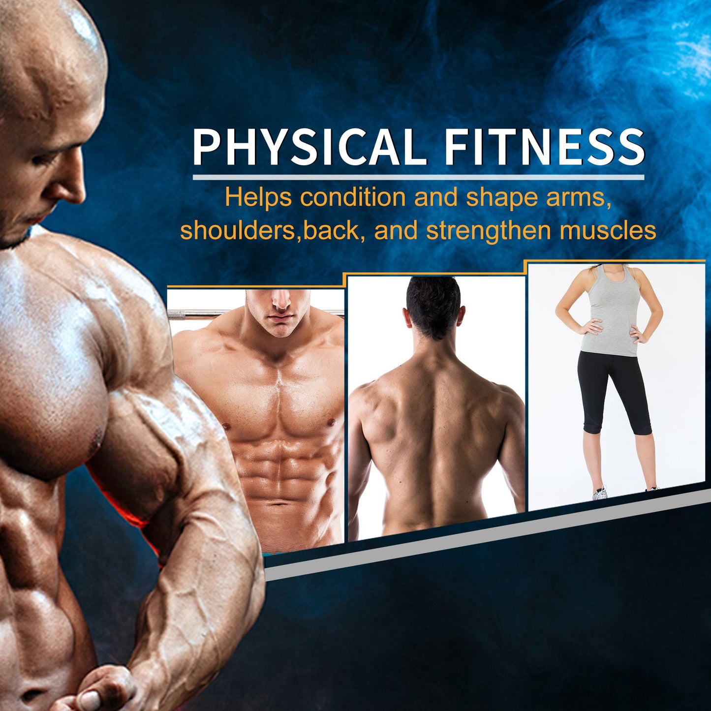 17.5kg - Hexagonal Fixed Rubber Dumbbell Set, Home Gym Strength Training Equipment