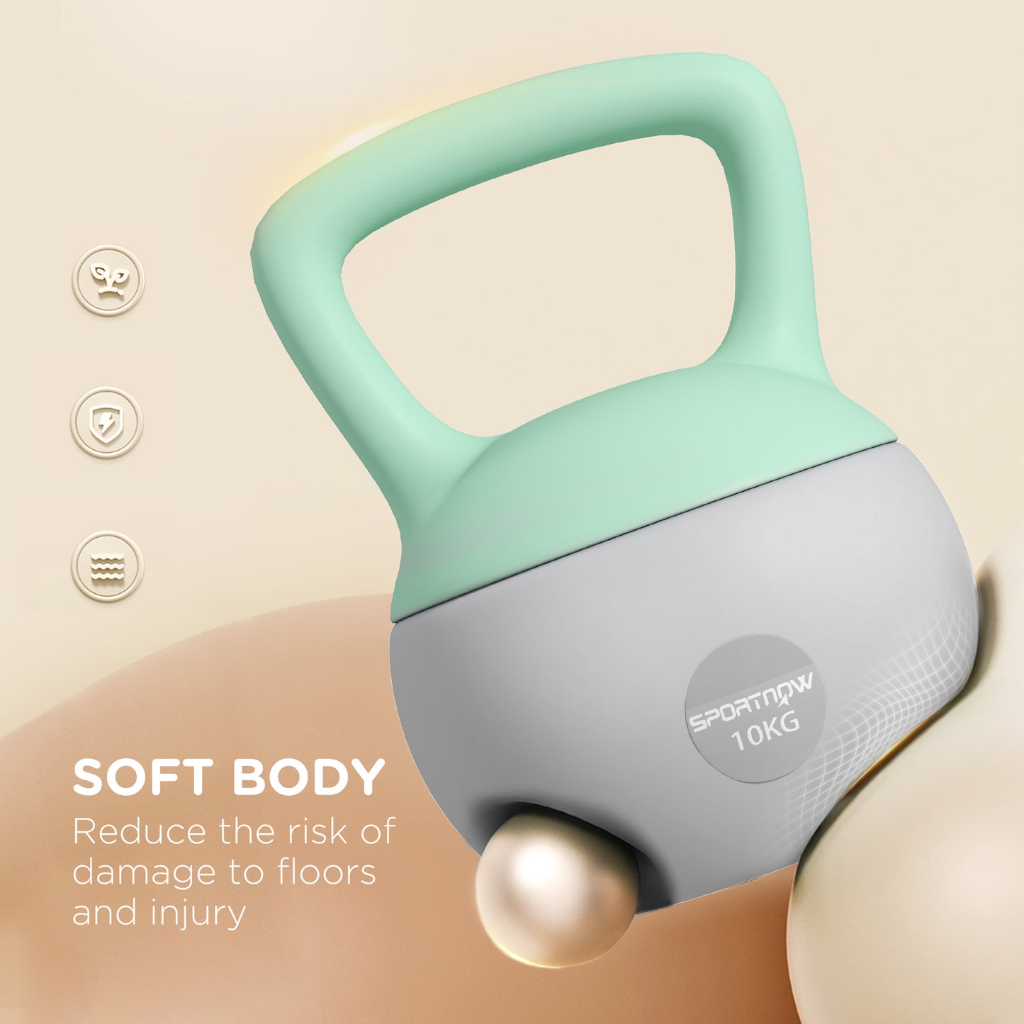 Kettle Bell with Non-Slip Handle - 10kg for Strength Training