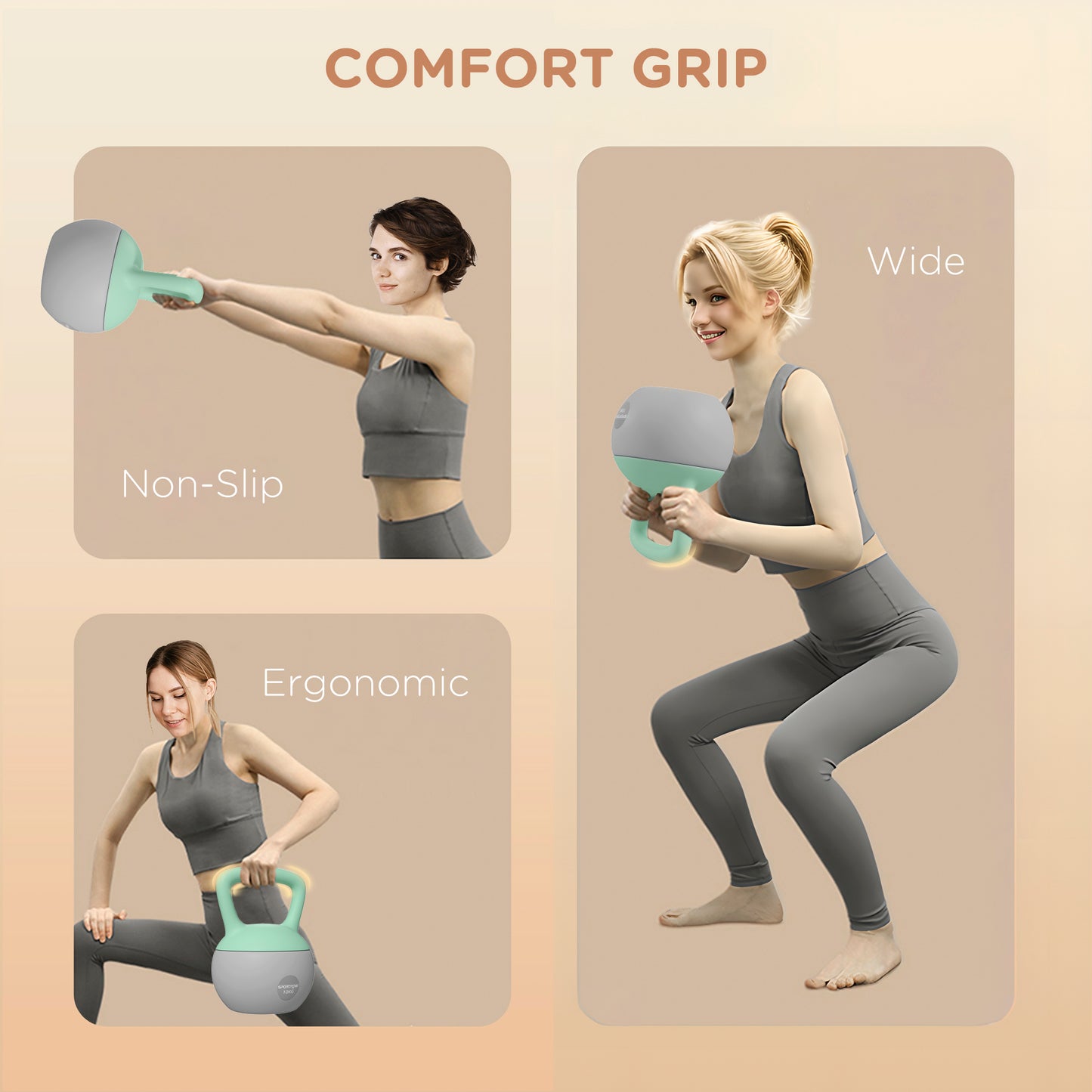 Kettle Bell with Non-Slip Handle - 10kg for Strength Training